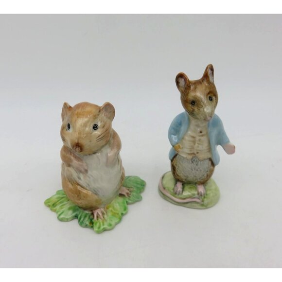 Beatrix Potter Johnny Town-Mouse & Timmy Willie Beswick England Vintage Figurine - Picture 2 of 10